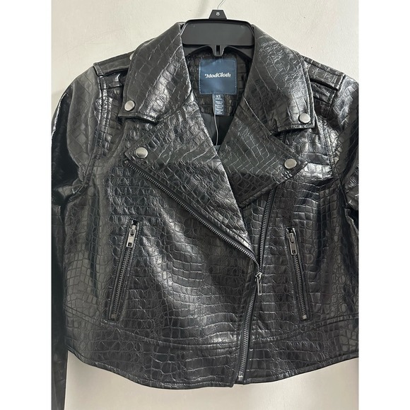 🔴Modcloth Crocodile Rock Moto Jacket XS - Picture 2 of 6